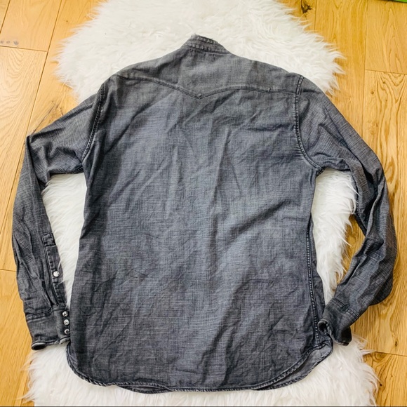 Kooples washed effect denim button shirt distress - Picture 11 of 12